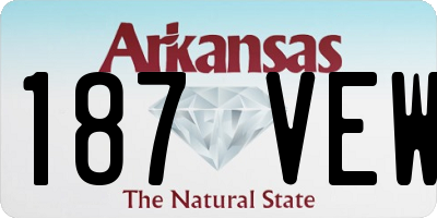 AR license plate 187VEW