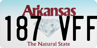 AR license plate 187VFF