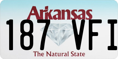 AR license plate 187VFI