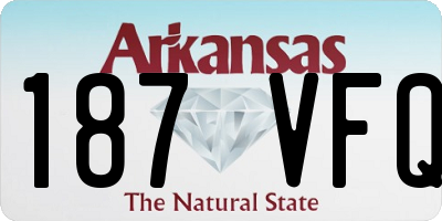 AR license plate 187VFQ