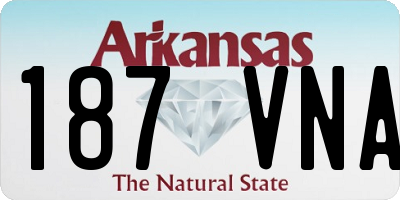 AR license plate 187VNA