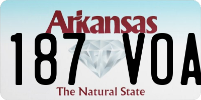 AR license plate 187VOA