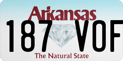 AR license plate 187VOF