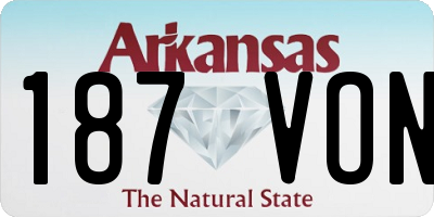 AR license plate 187VON