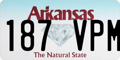 AR license plate 187VPM