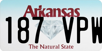 AR license plate 187VPW