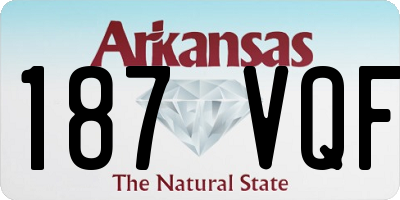 AR license plate 187VQF