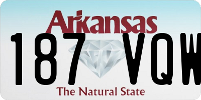 AR license plate 187VQW