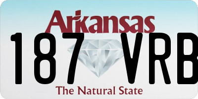 AR license plate 187VRB