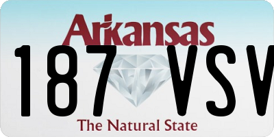 AR license plate 187VSV