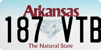 AR license plate 187VTB