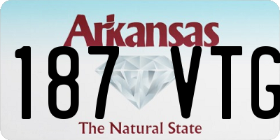 AR license plate 187VTG