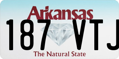 AR license plate 187VTJ