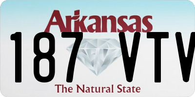 AR license plate 187VTV
