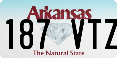 AR license plate 187VTZ