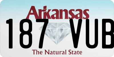 AR license plate 187VUB