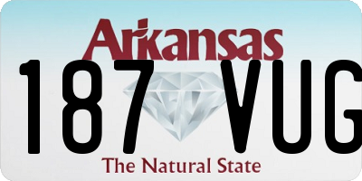 AR license plate 187VUG