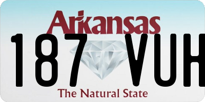 AR license plate 187VUH