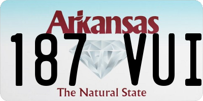 AR license plate 187VUI