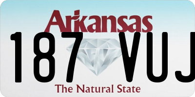 AR license plate 187VUJ