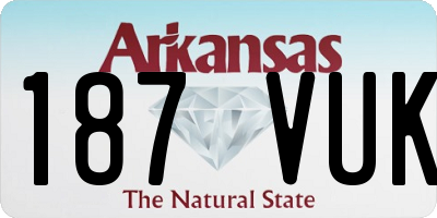 AR license plate 187VUK