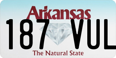 AR license plate 187VUL