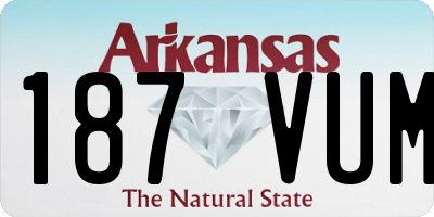 AR license plate 187VUM