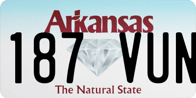 AR license plate 187VUN