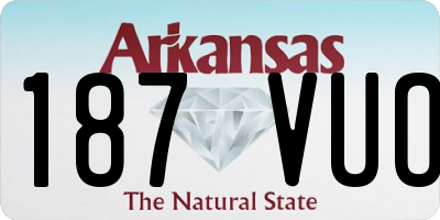 AR license plate 187VUO
