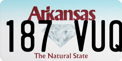 AR license plate 187VUQ