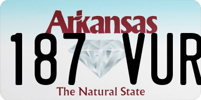 AR license plate 187VUR