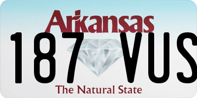 AR license plate 187VUS