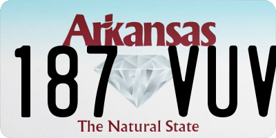 AR license plate 187VUV