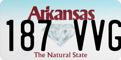 AR license plate 187VVG