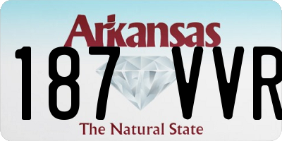 AR license plate 187VVR