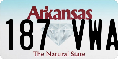 AR license plate 187VWA