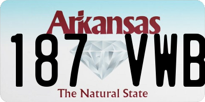 AR license plate 187VWB