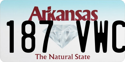 AR license plate 187VWC