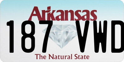 AR license plate 187VWD