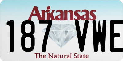 AR license plate 187VWE