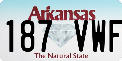 AR license plate 187VWF