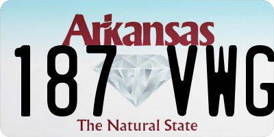 AR license plate 187VWG
