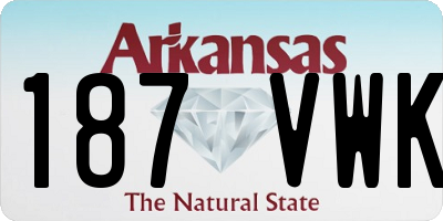 AR license plate 187VWK