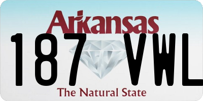AR license plate 187VWL