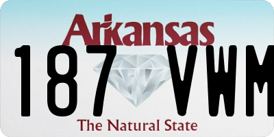 AR license plate 187VWM
