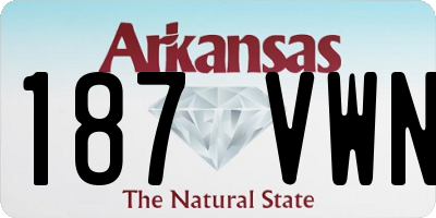AR license plate 187VWN