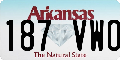 AR license plate 187VWO