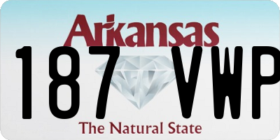 AR license plate 187VWP