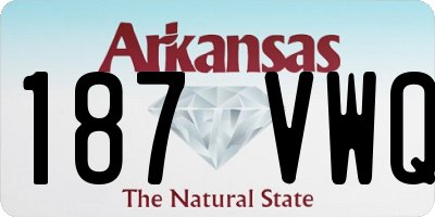 AR license plate 187VWQ