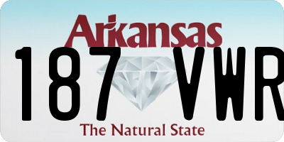 AR license plate 187VWR
